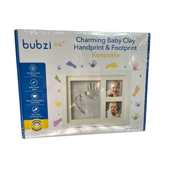 Bubzi Baby Clay Handprint &‎ Footprint Kit and Frame Keepsake New Sealed - Picture 1 of 3
